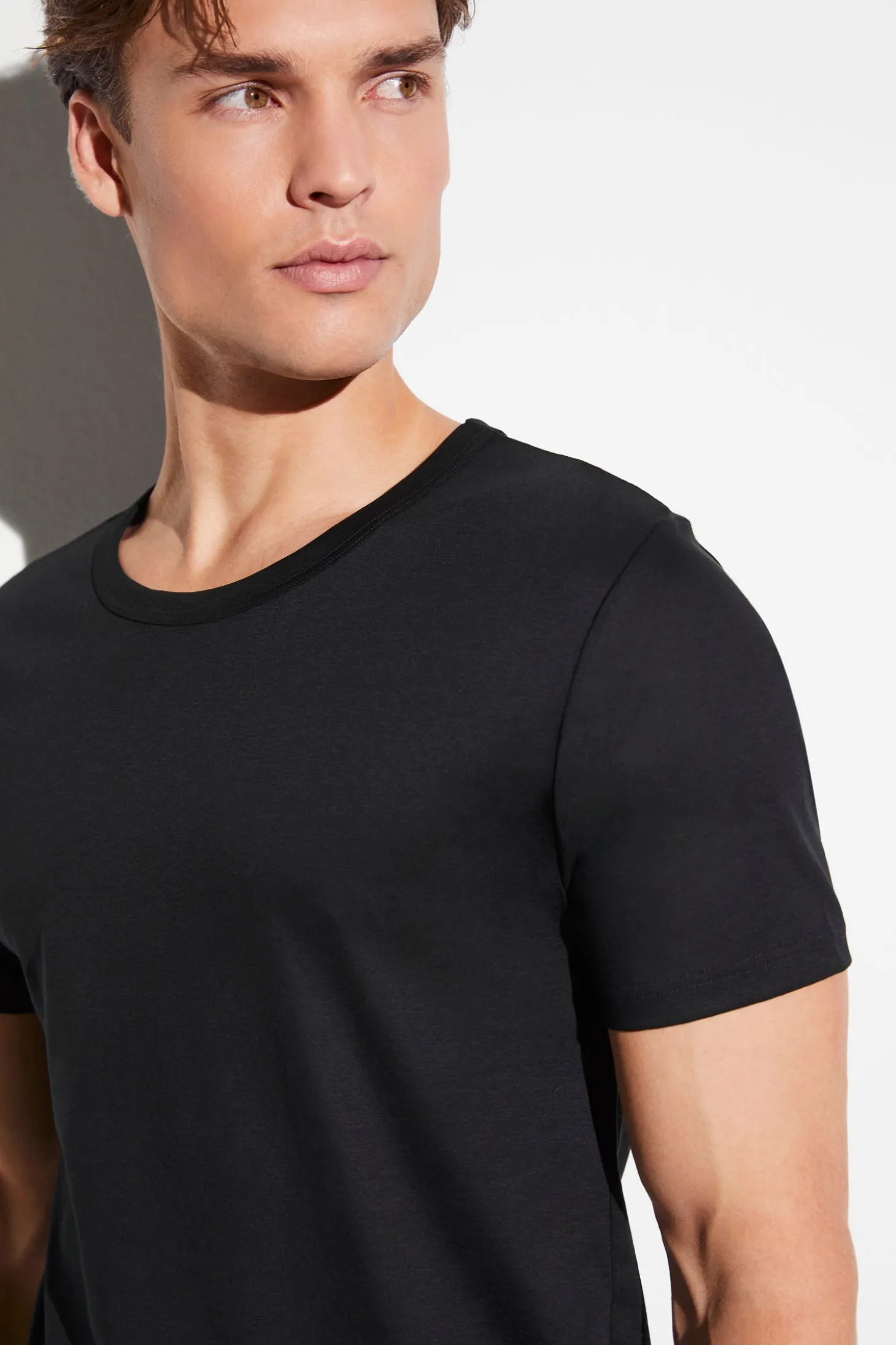 Homme Zimmerli Business ClassT-Shirt à manches courtes - black
