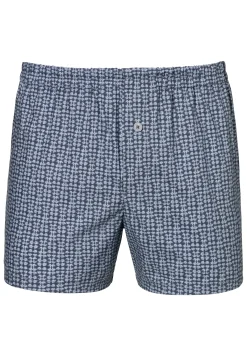 Homme Zimmerli Cotton Poplin PrintBoxer Shorts - mini geo batic