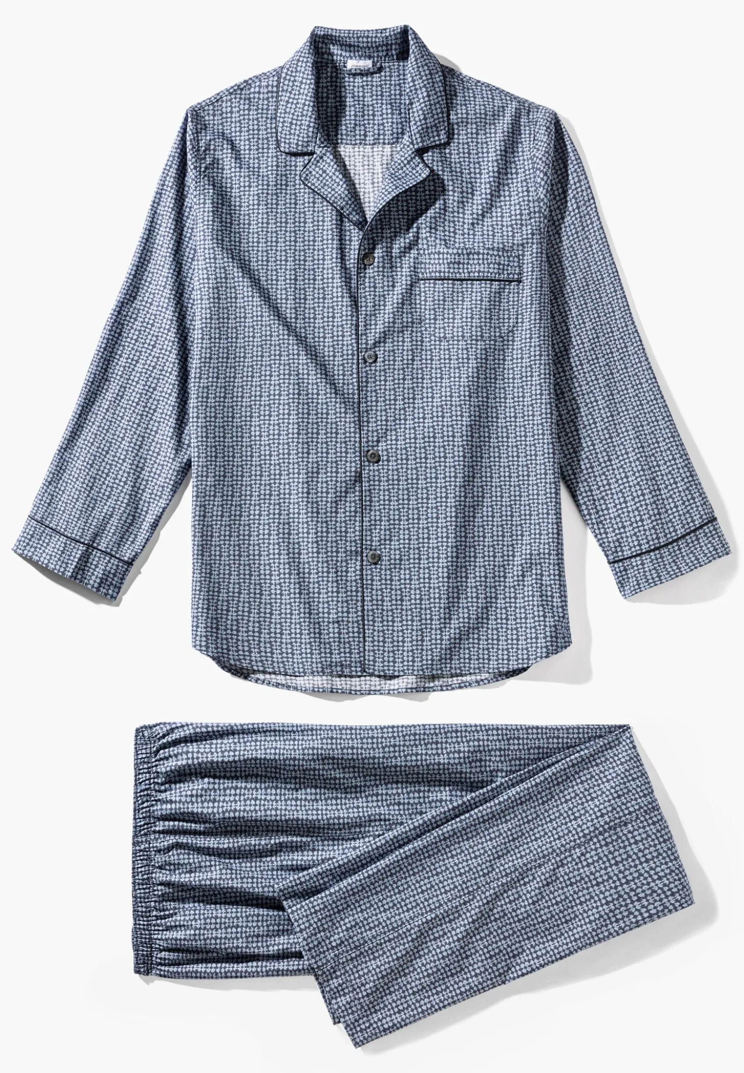 Homme Zimmerli Cotton Poplin PrintPyjama longues - mini geo batic