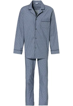 Homme Zimmerli Cotton Poplin PrintPyjama longues - mini geo batic