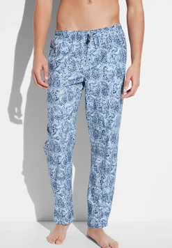 Homme Zimmerli Cotton Sateen PrintPantalon - paisley blue