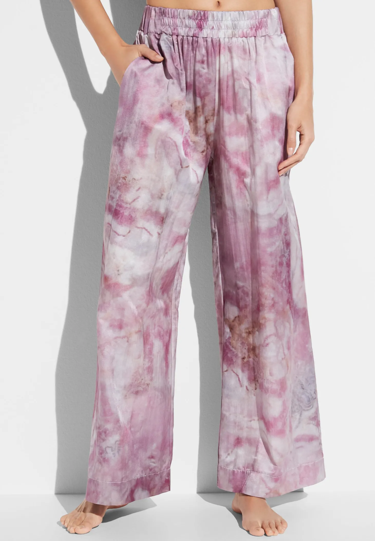 Femme Zimmerli Cotton/Silk PrintPantalon - shades of marble