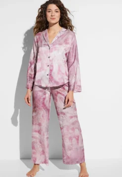 Femme Zimmerli Cotton/Silk PrintPyjama longues - shades of marble