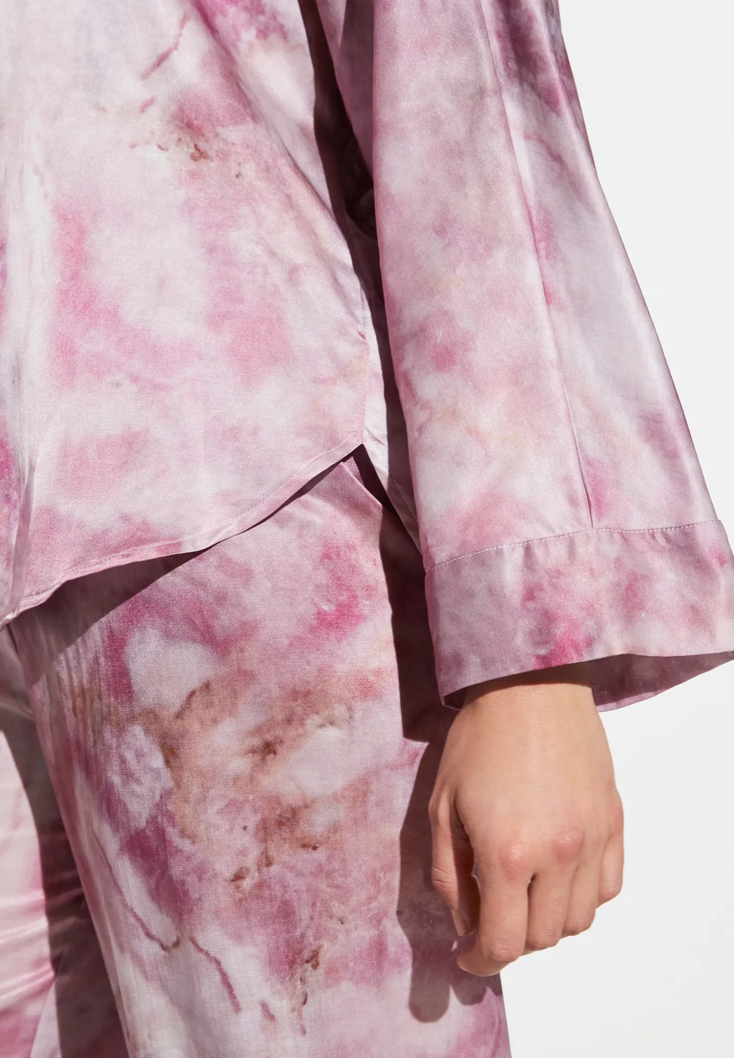 Femme Zimmerli Cotton/Silk PrintPyjama longues - shades of marble