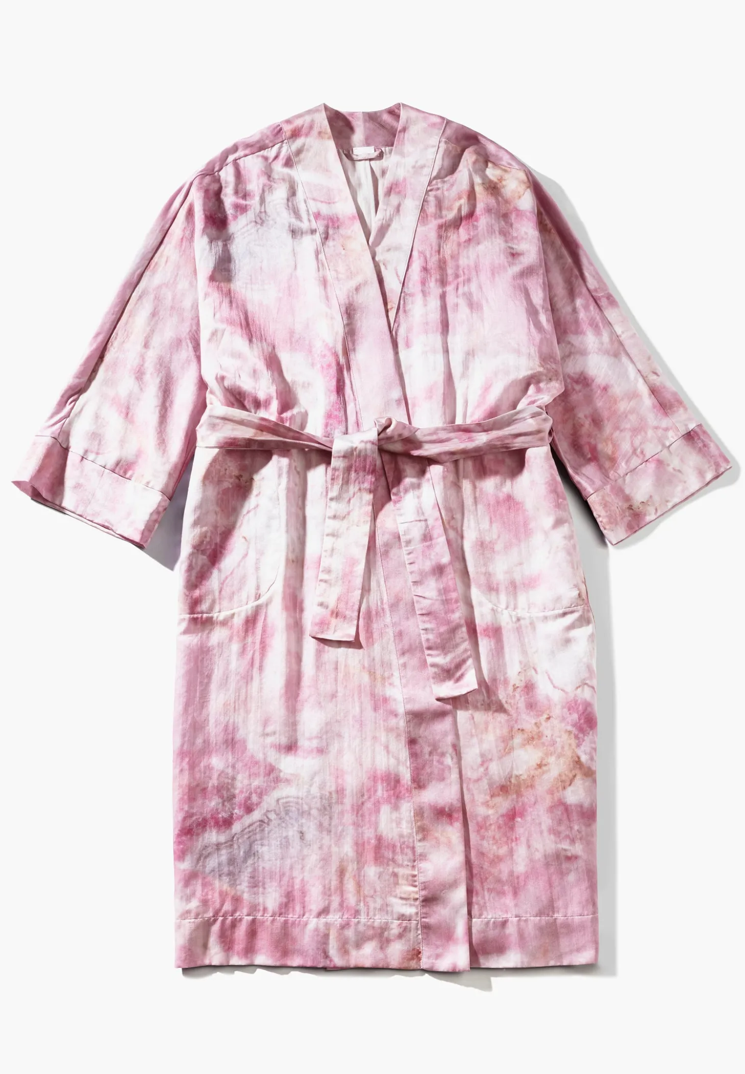 Femme Zimmerli Cotton/Silk PrintRobe de chambre longue - shades of marble