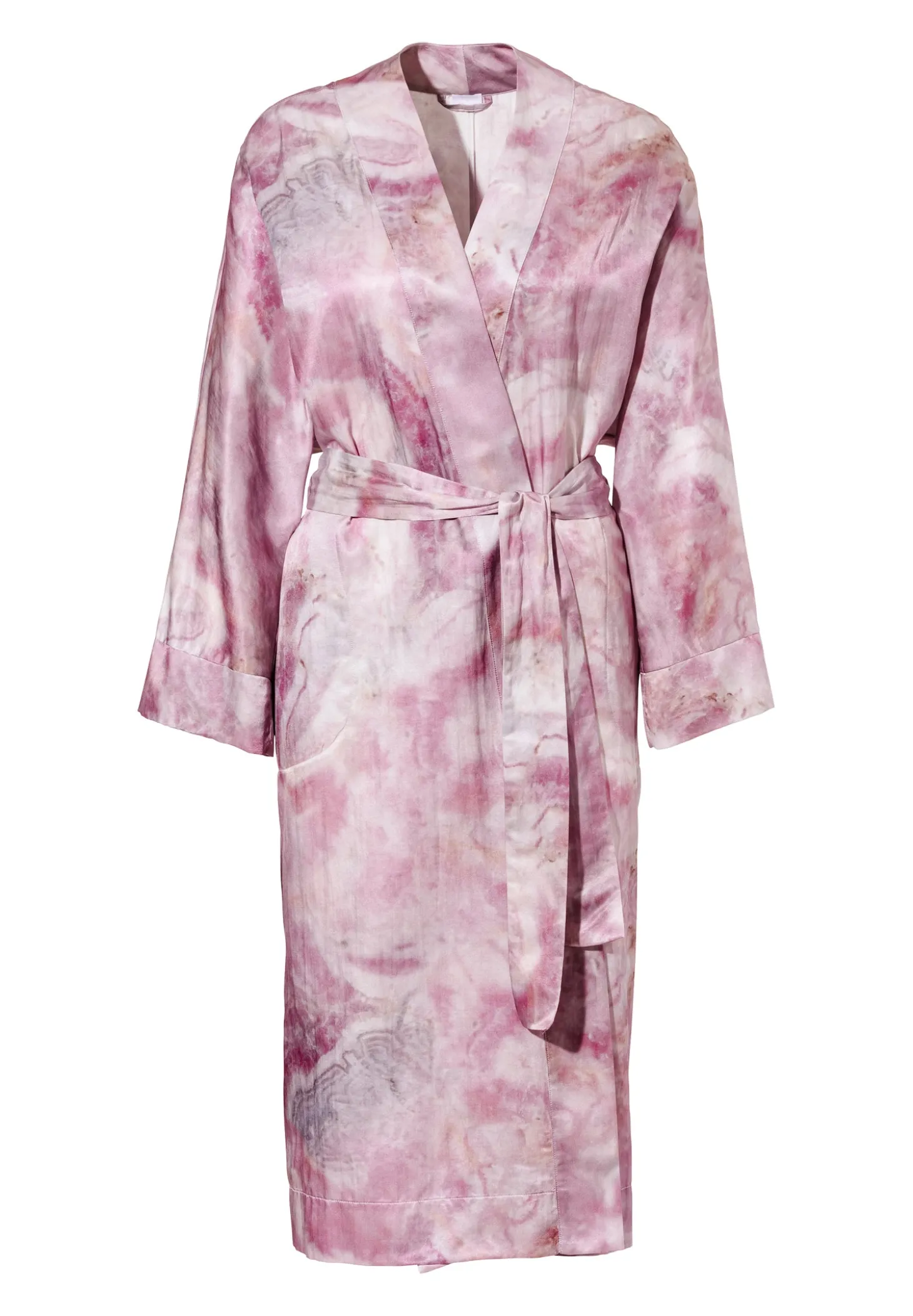 Femme Zimmerli Cotton/Silk PrintRobe de chambre longue - shades of marble