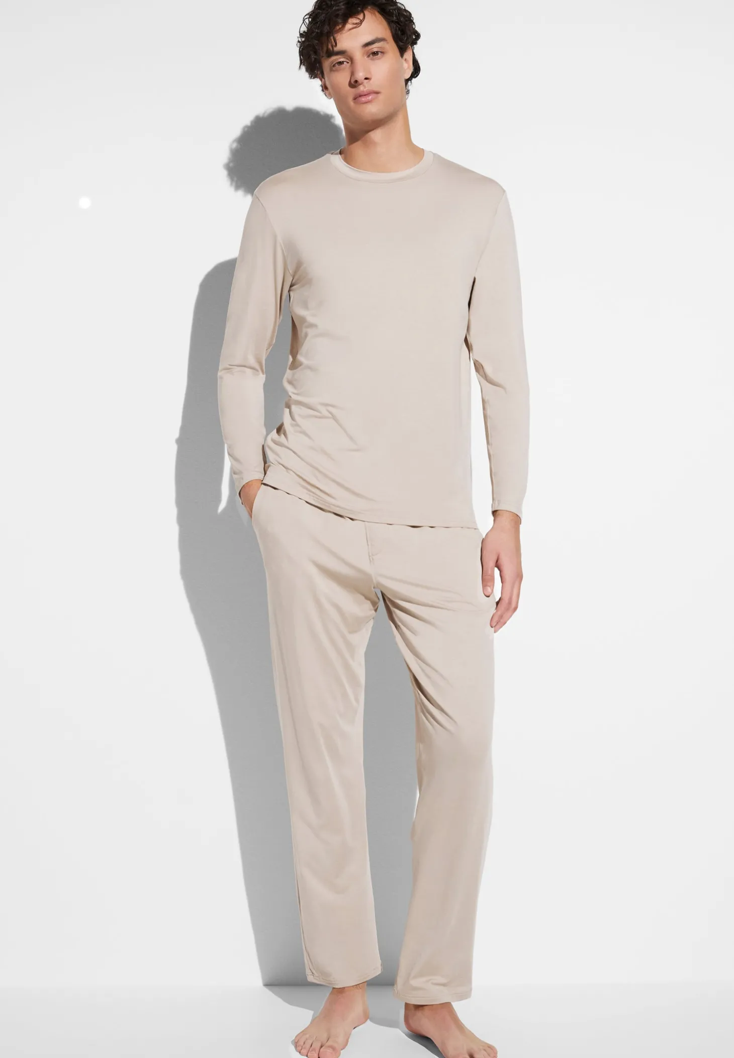Homme Zimmerli Cozy ComfortPyjama longues - travertin