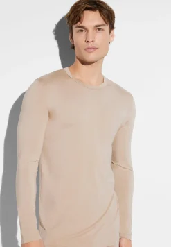 Homme Zimmerli Cozy ComfortT-Shirt à manches longues - travertin