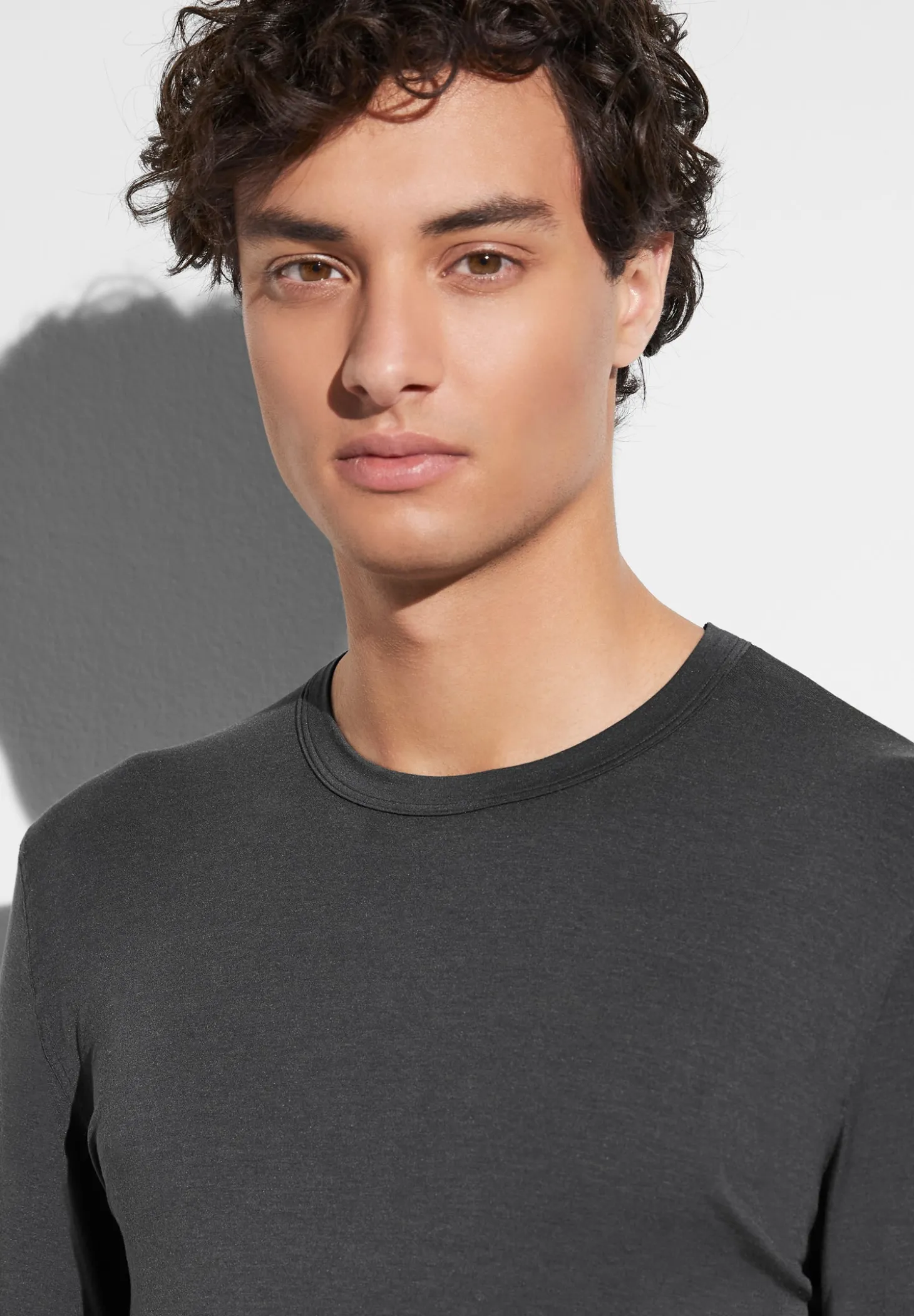 Homme Zimmerli Cozy ComfortT-Shirt à manches longues - raven