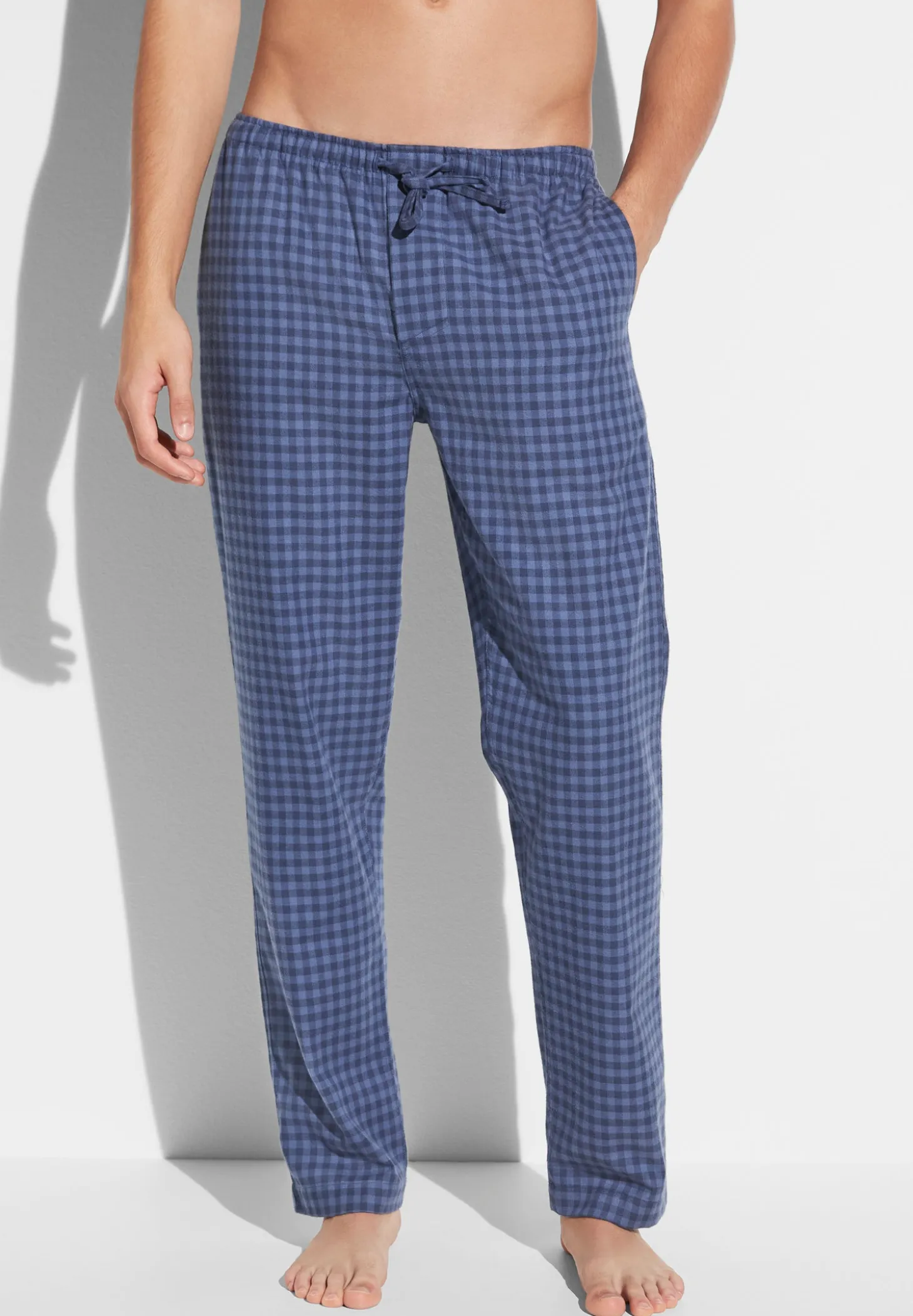 Homme Zimmerli Cozy FlannelPantalon - blue check
