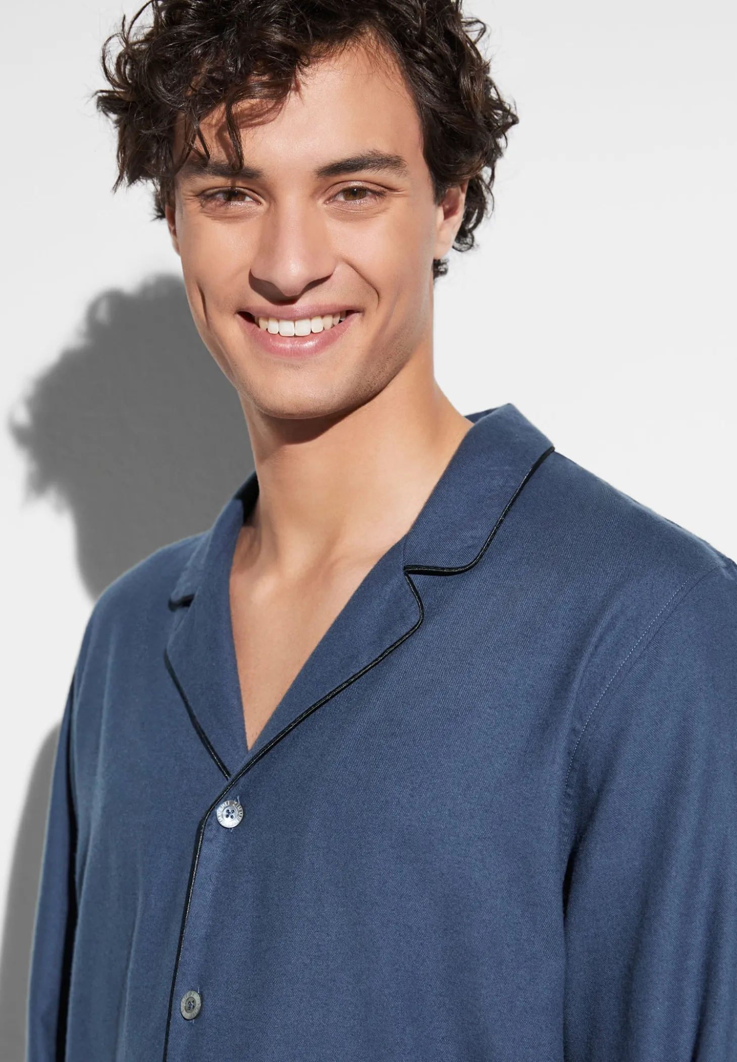 Homme Zimmerli Cozy FlannelPyjama longues - navy