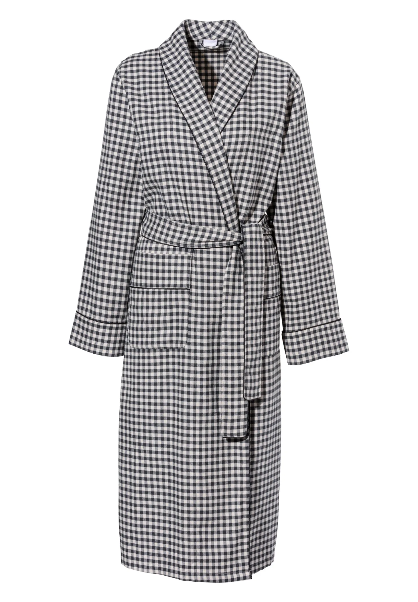 Femme Zimmerli Cozy FlannelRobe de chambre longue - oat check