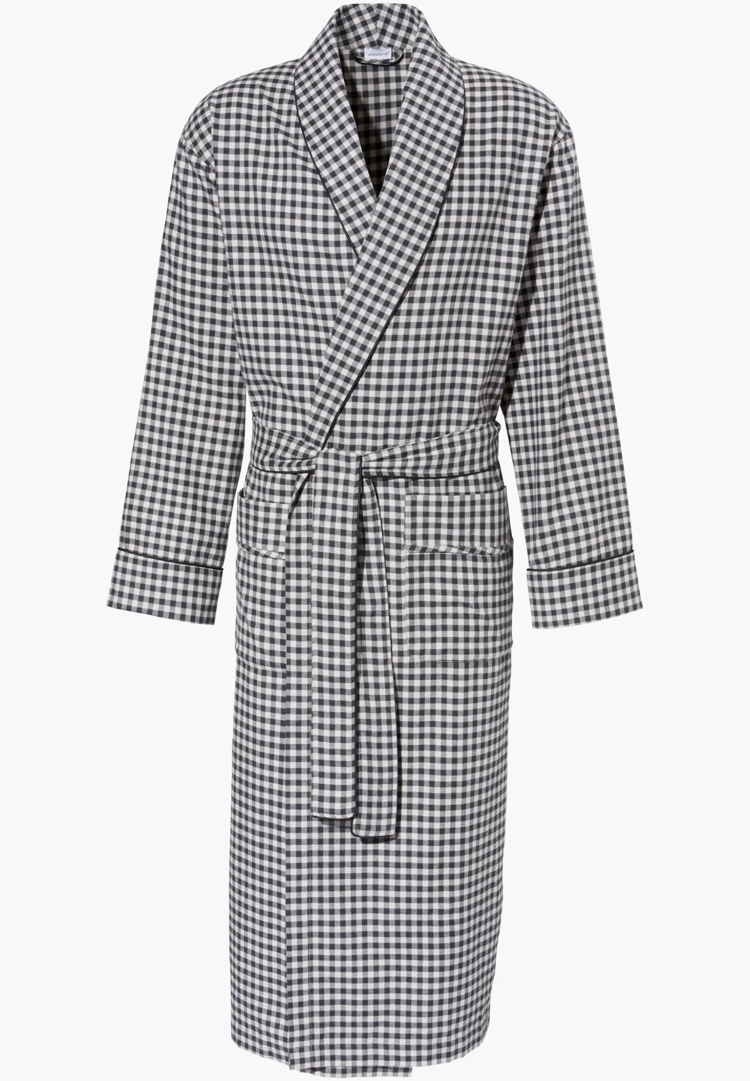 Homme Zimmerli Cozy FlannelRobe de chambre longue - oat check