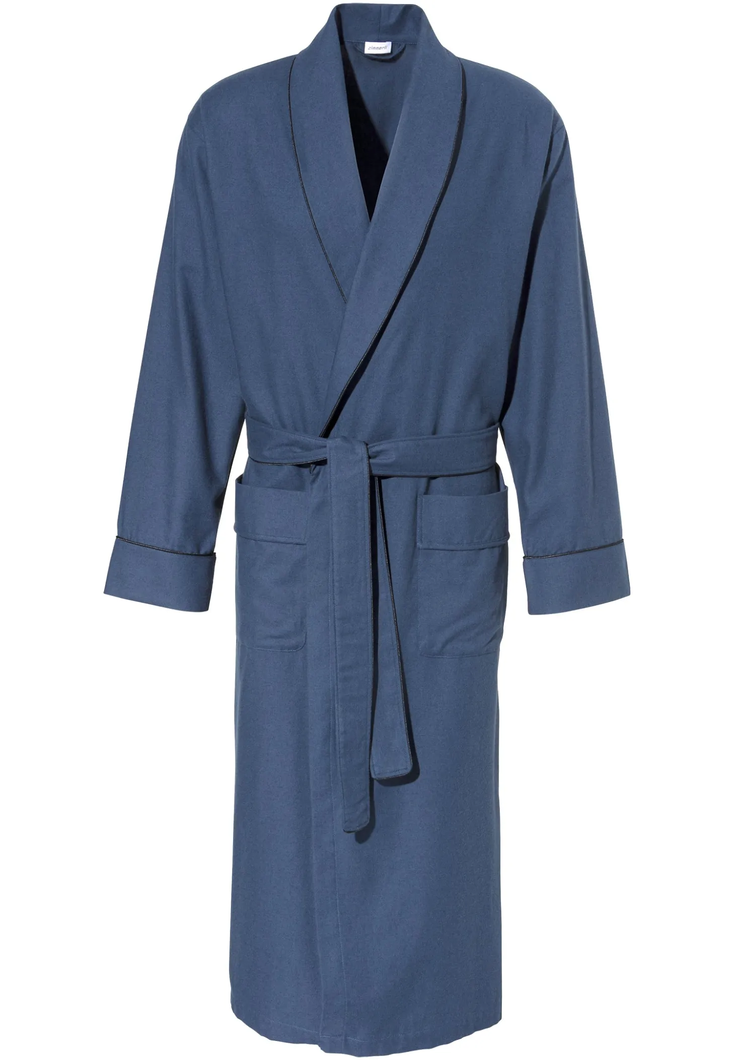 Homme Zimmerli Cozy FlannelRobe de chambre longue - navy