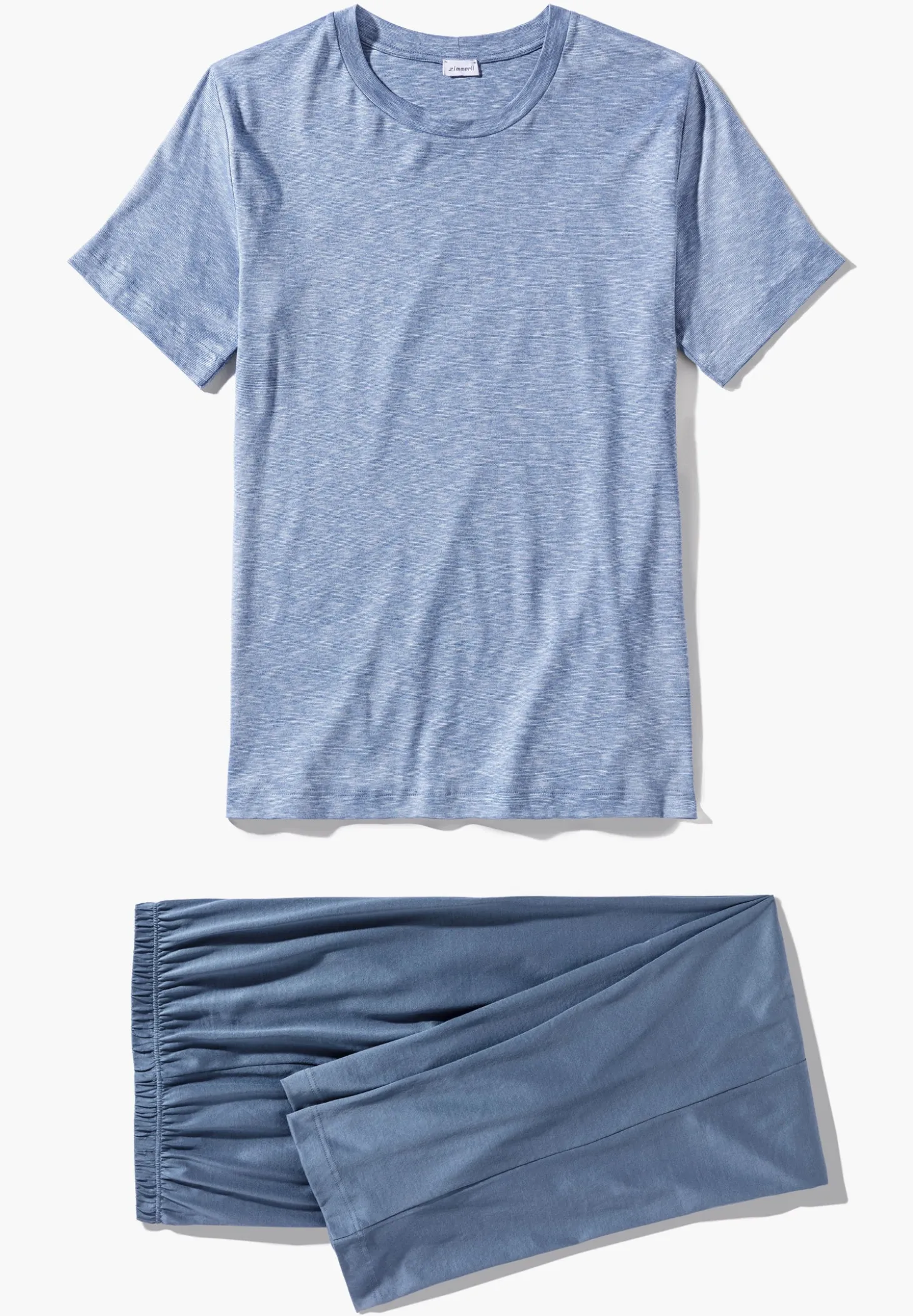 Homme Zimmerli FilodiscoziaPyjama longue à manches courtes - blue