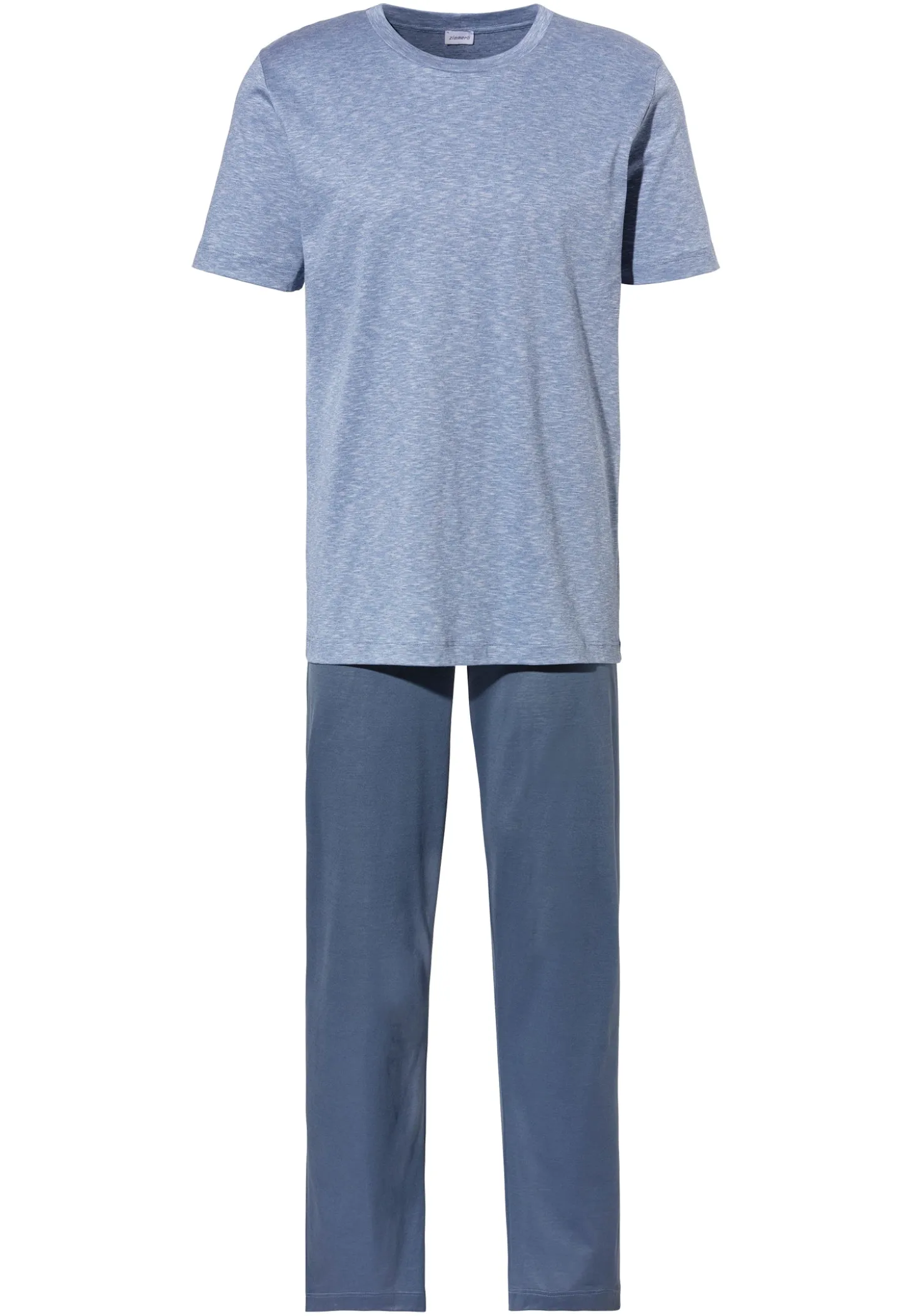 Homme Zimmerli FilodiscoziaPyjama longue à manches courtes - blue
