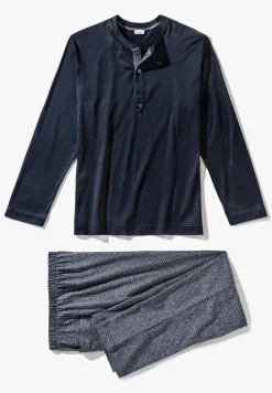 Homme Zimmerli FilodiscoziaPyjama longues - dark blue
