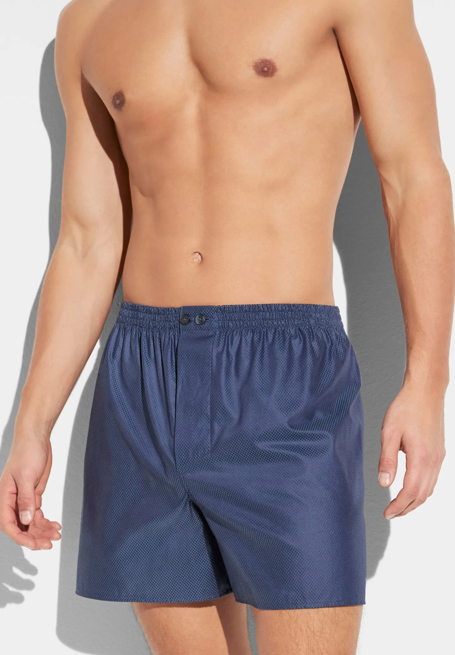 Homme Zimmerli Luxury JacquardBoxer Shorts - dark blue