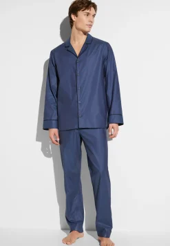 Homme Zimmerli Luxury JacquardPyjama lang - dark blue