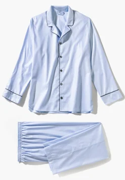 Homme Zimmerli Luxury JacquardPyjama longues - light blue