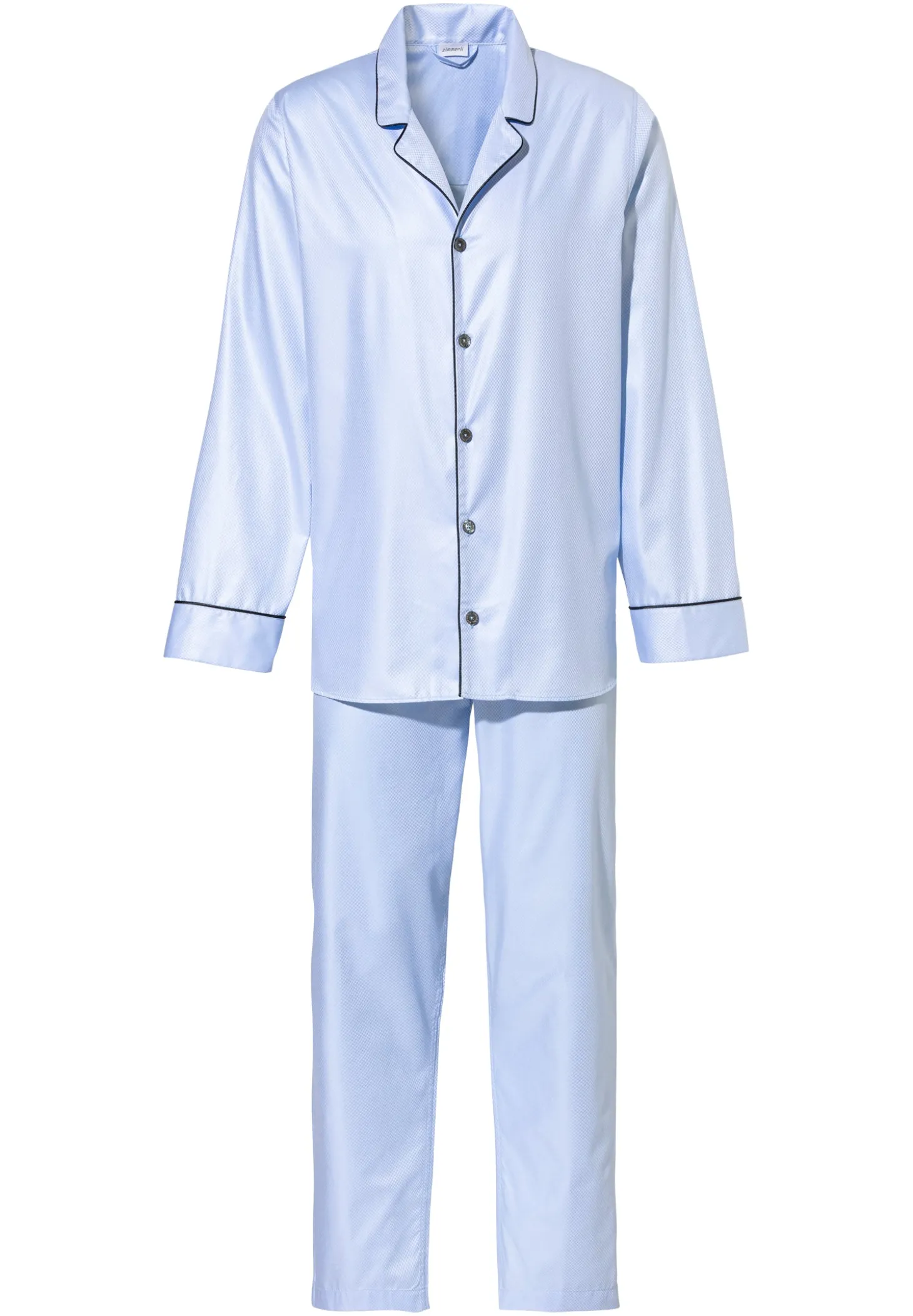 Homme Zimmerli Luxury JacquardPyjama longues - light blue