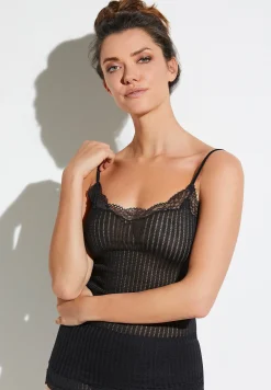 Femme Zimmerli Maude PrivéCaraco fines bretelles - black