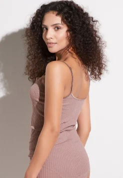 Femme Zimmerli Maude PrivéCaraco fines bretelles - mauve