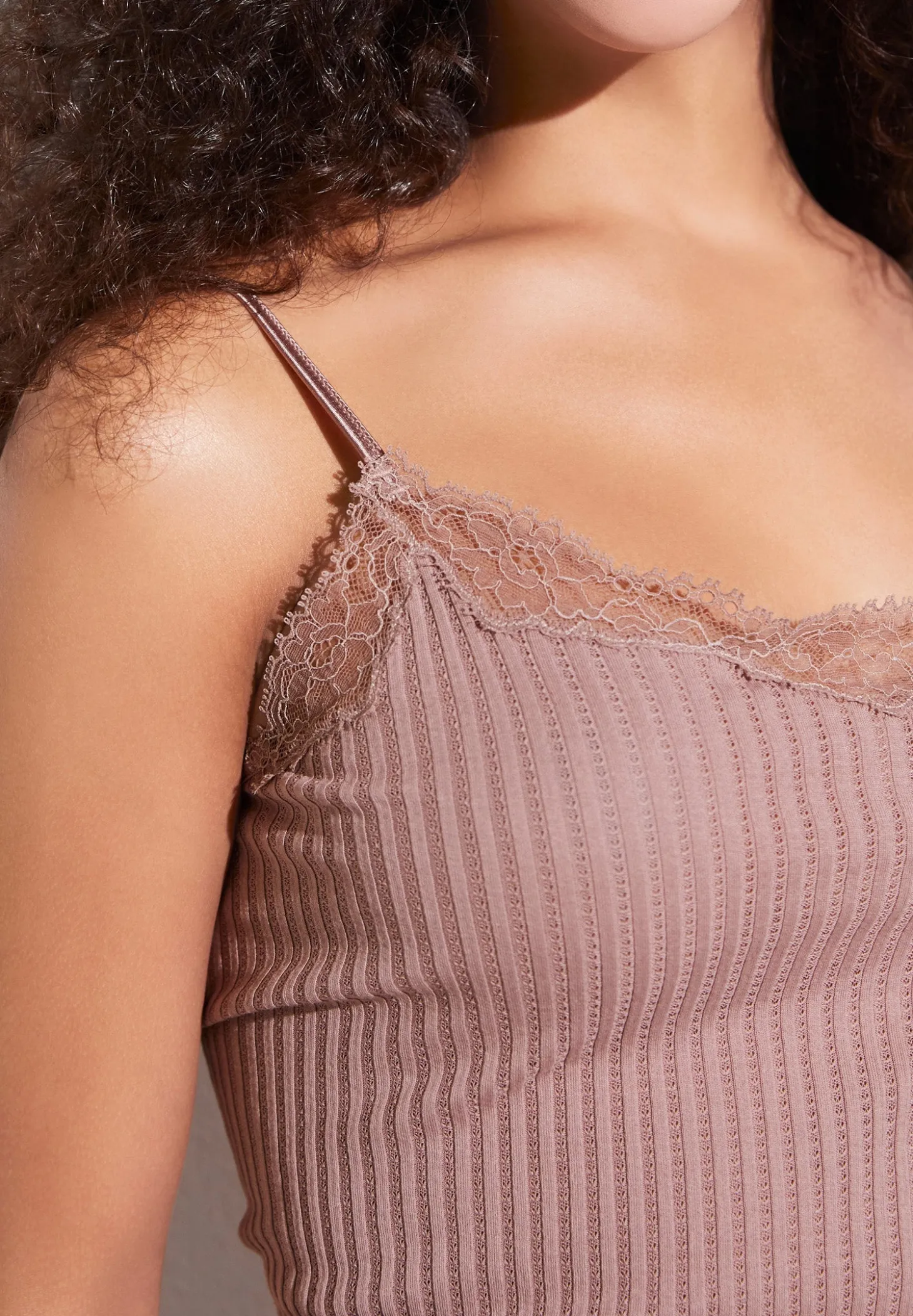 Femme Zimmerli Maude PrivéCaraco fines bretelles - mauve