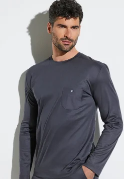 Homme Zimmerli Modern LoungeT-Shirt à manches longues - phantom