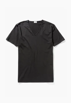 Homme Zimmerli Pure ComfortT-Shirt à manches courtes col en V - black