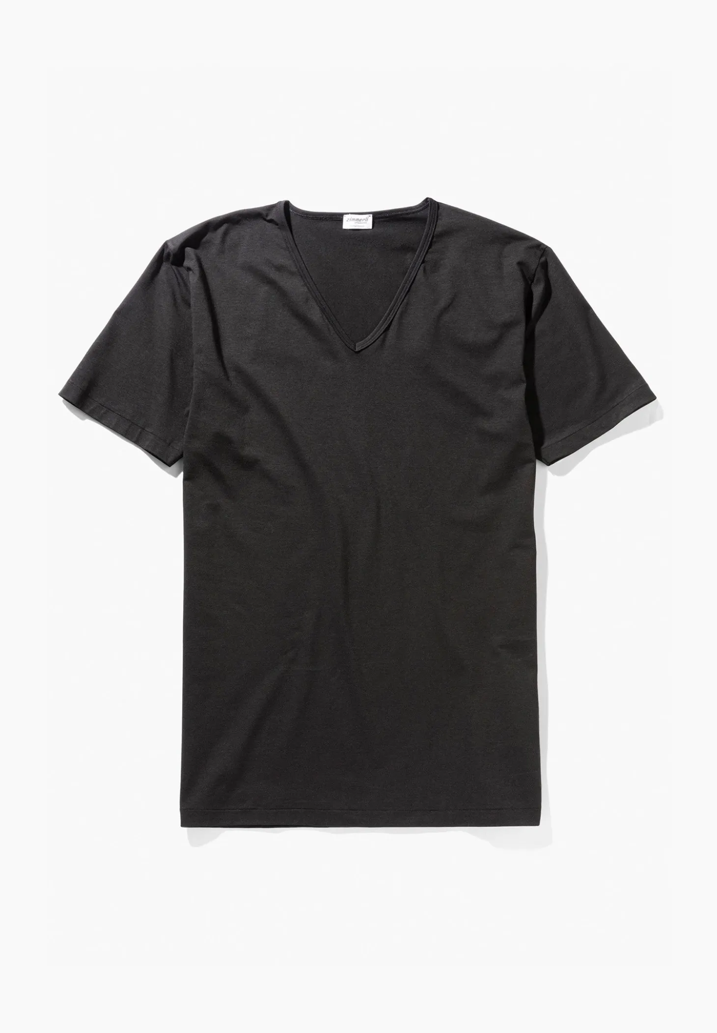 Homme Zimmerli Pure ComfortT-Shirt à manches courtes col en V - black