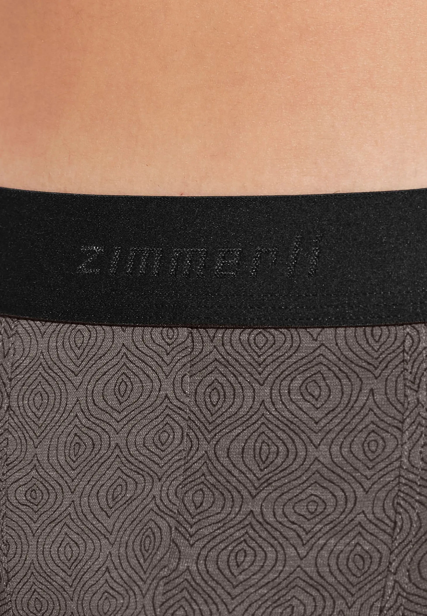 Homme Zimmerli Pureness PrintBoxer Trunk - linear geo brown