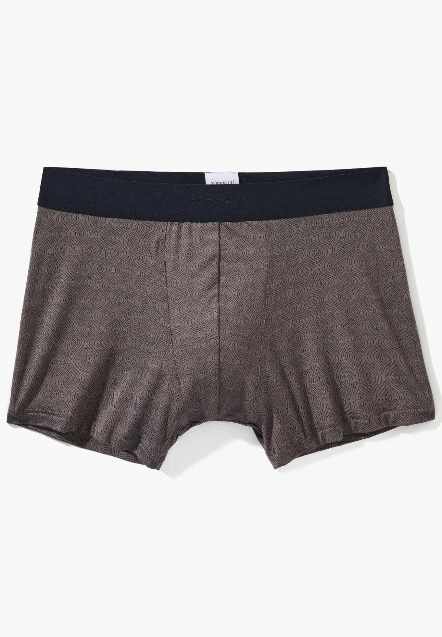 Homme Zimmerli Pureness PrintBoxer Trunk - linear geo brown