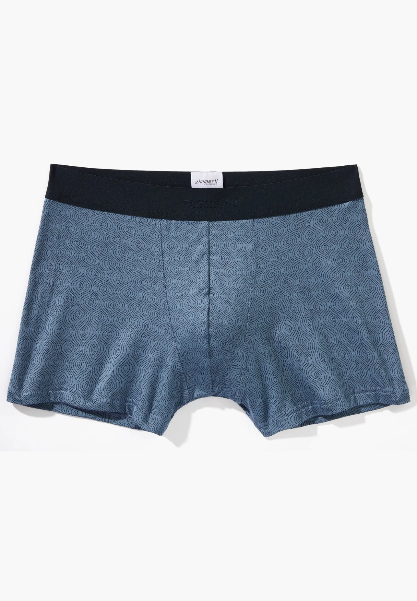 Homme Zimmerli Pureness PrintBoxer Trunk - linear geo blue