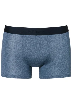 Homme Zimmerli Pureness PrintBoxer Trunk - linear geo blue