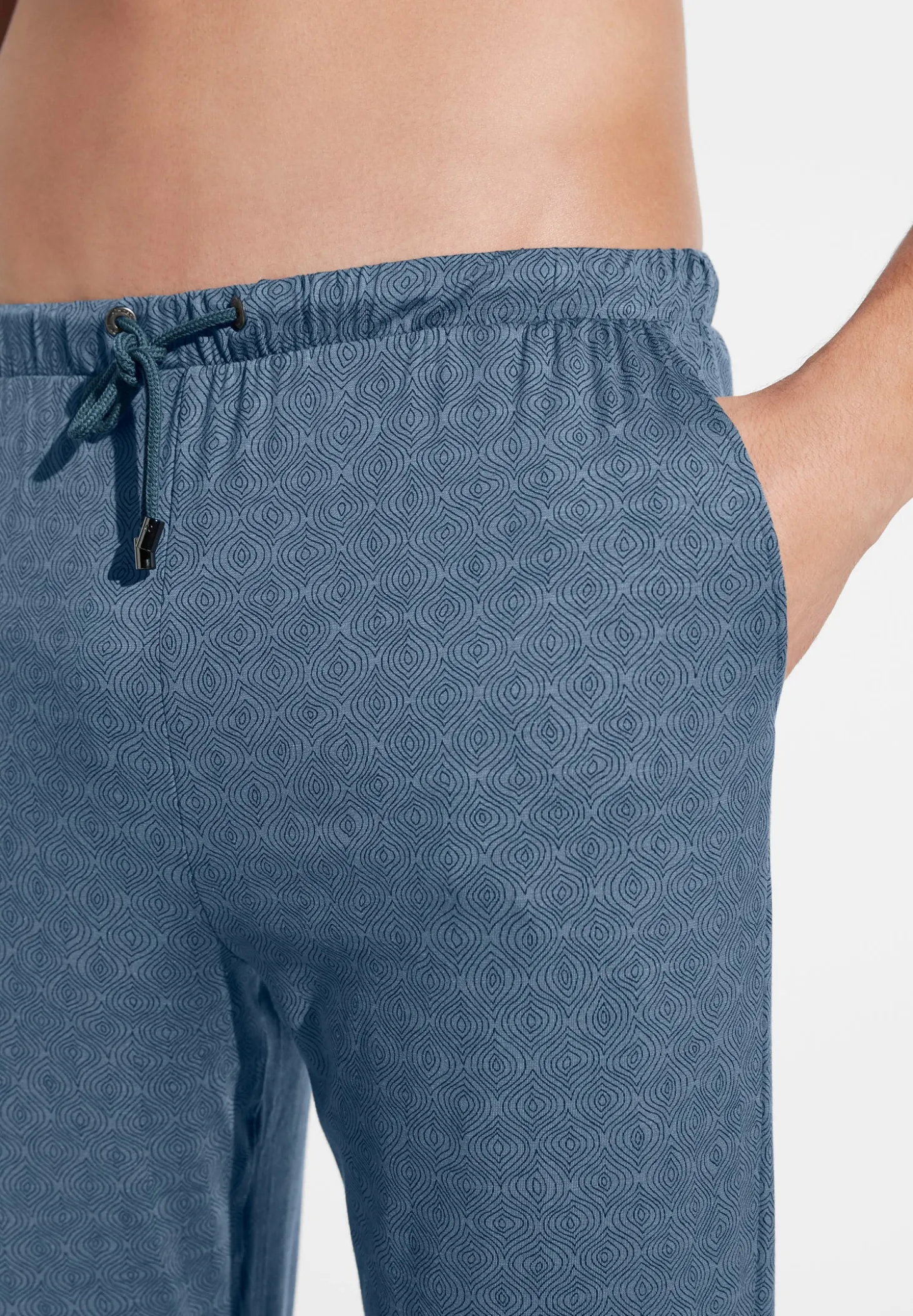 Homme Zimmerli Pureness PrintPantalon - linear geo blue