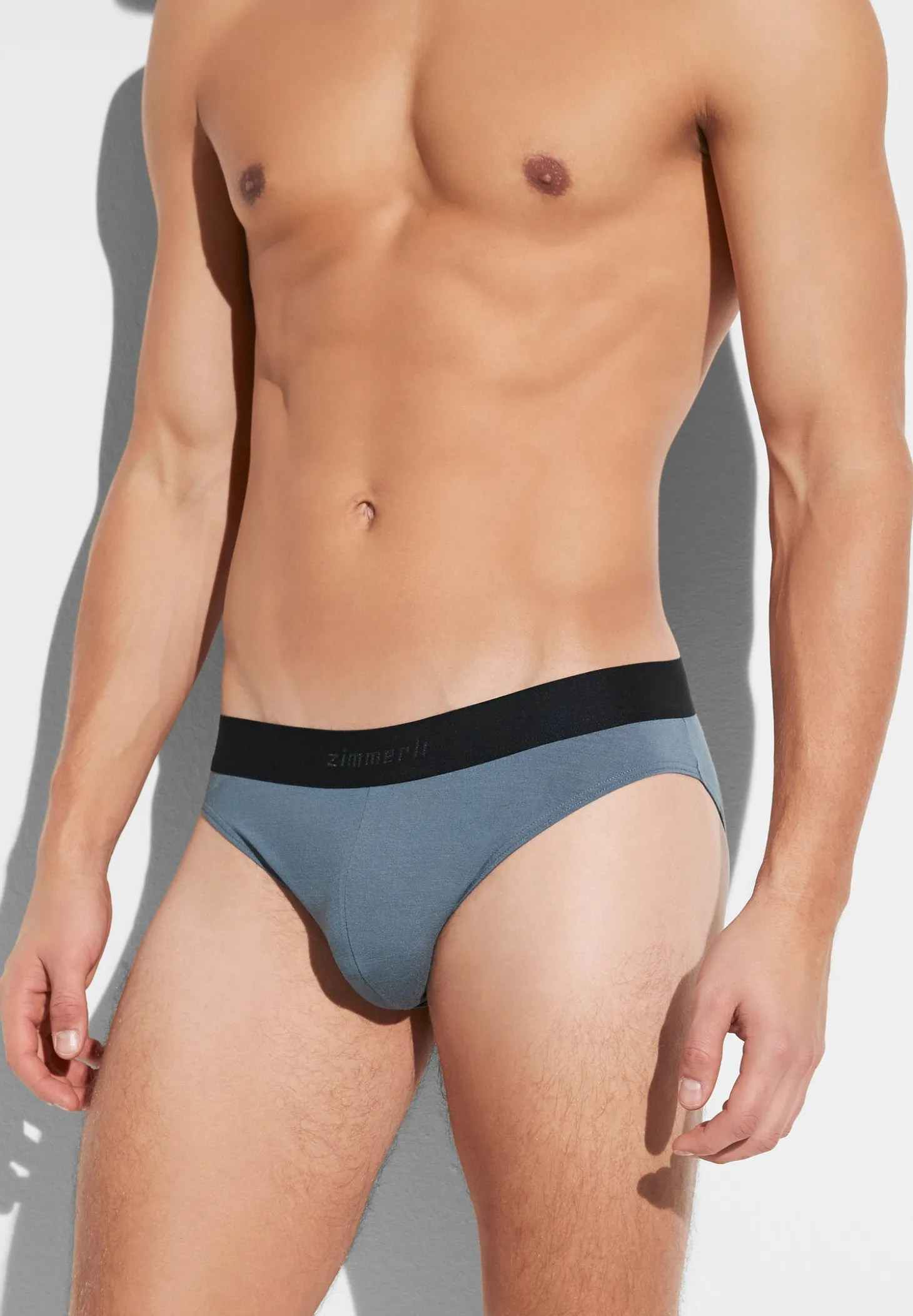 Homme Zimmerli PurenessSlip - blue slate