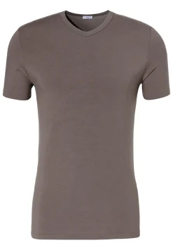 Homme Zimmerli PurenessT-Shirt à manches courtes col en V - maple wood