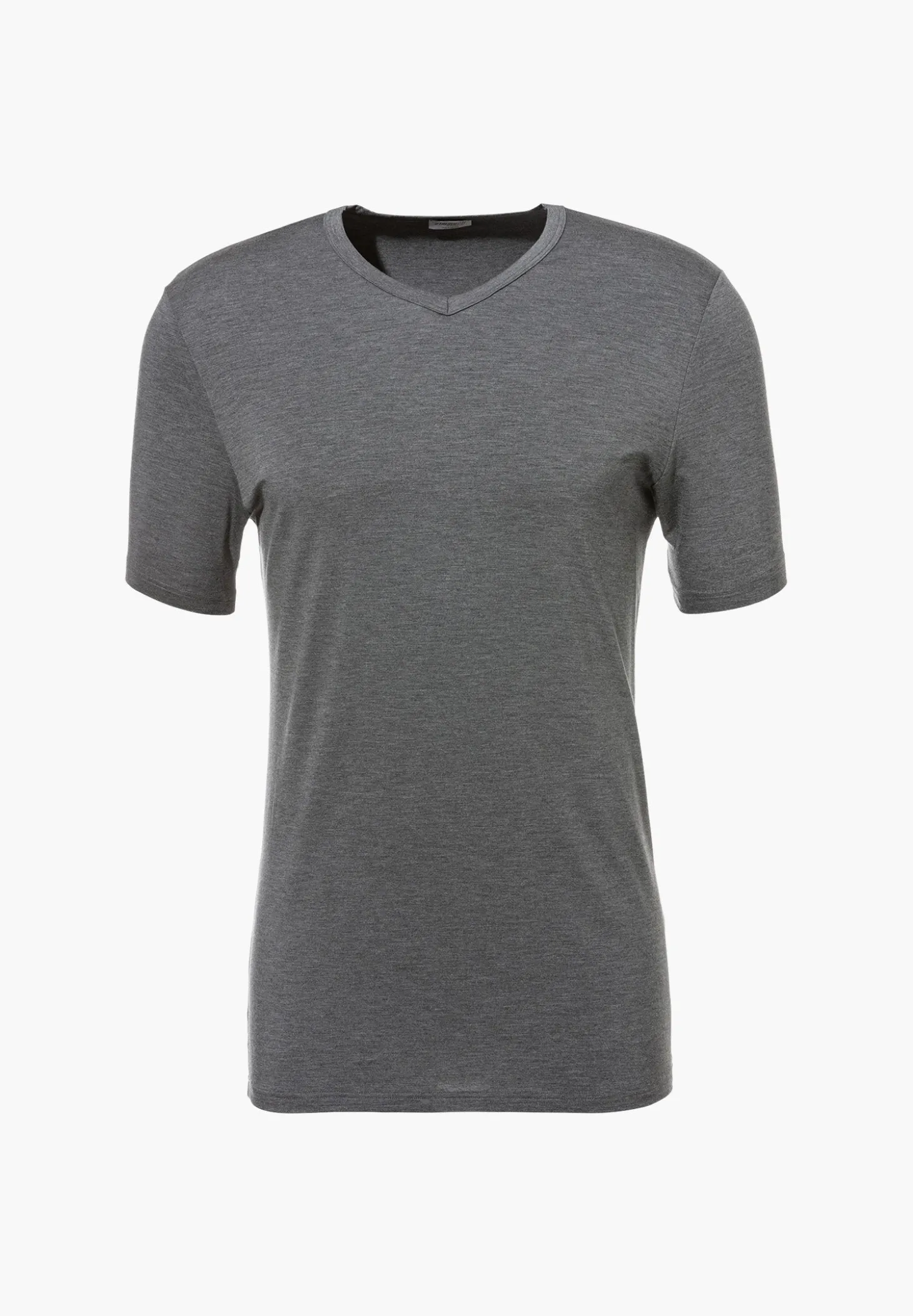 Homme Zimmerli PurenessT-Shirt à manches courtes col en V - grey mélange