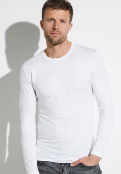 Homme Zimmerli PurenessT-Shirt à manches longues - white