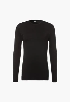 Homme Zimmerli PurenessT-Shirt à manches longues - black