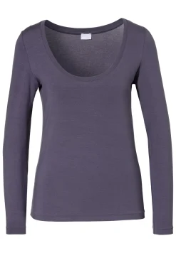 Femme Zimmerli PurenessT-Shirt à manches longues - grape