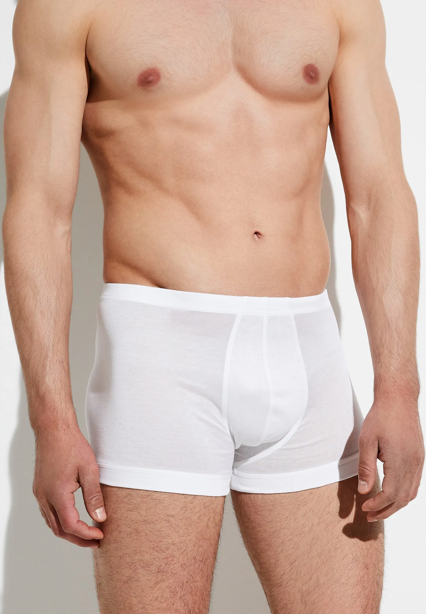 Homme Zimmerli Royal ClassicBoxer Trunk - blancSuper fins