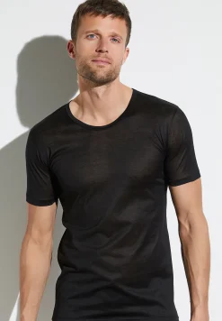 Homme Zimmerli Royal ClassicT-Shirt à manches courtes - noirSuper fins