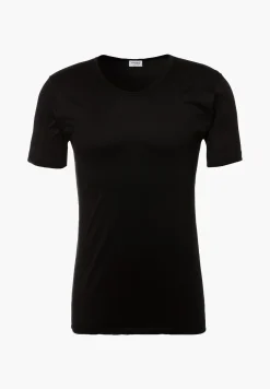 Homme Zimmerli Royal ClassicT-Shirt à manches courtes - noirSuper fins