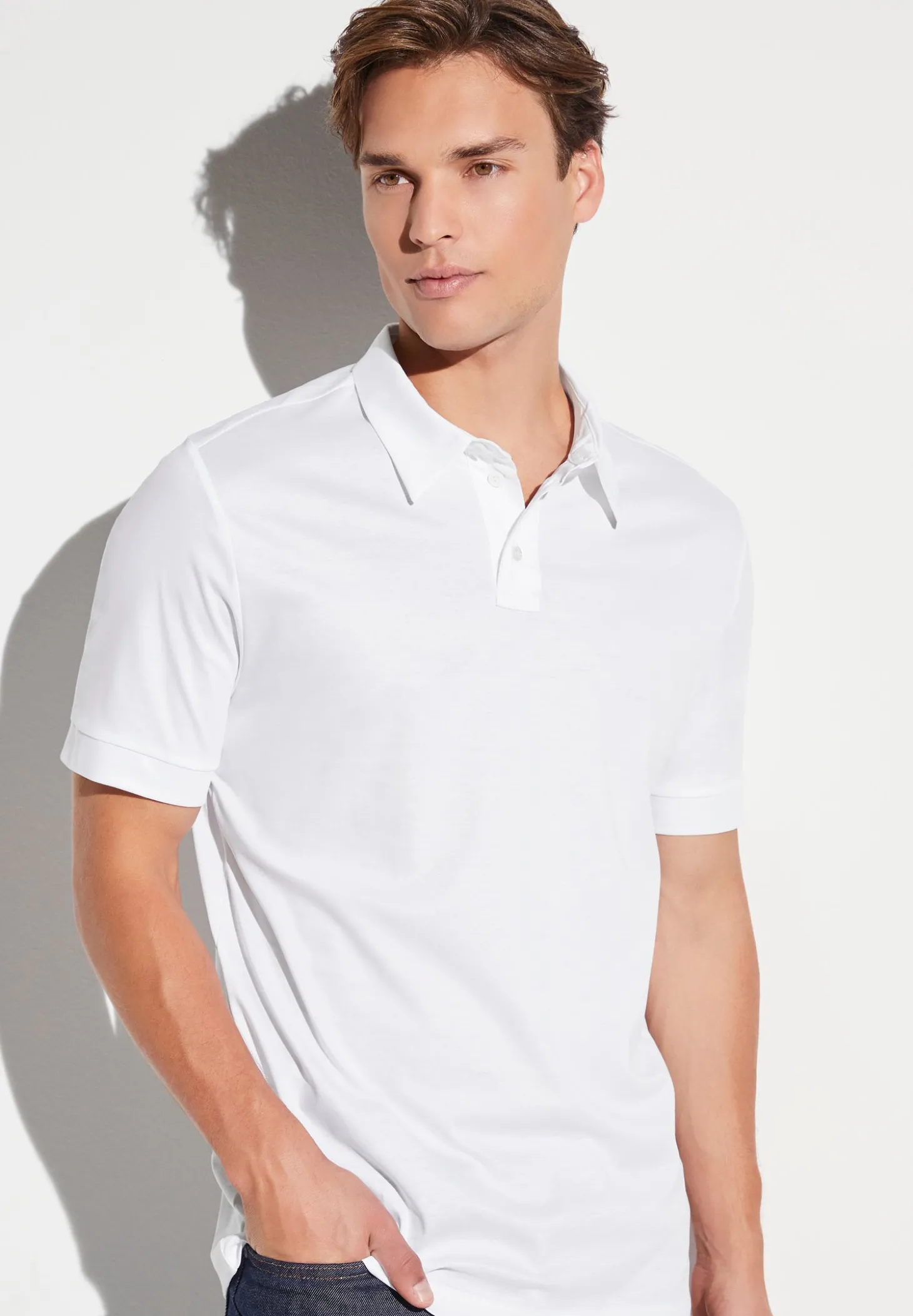 Homme Zimmerli Sea IslandPolo à manches courtes - white