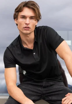 Homme Zimmerli Sea IslandPolo à manches courtes - black