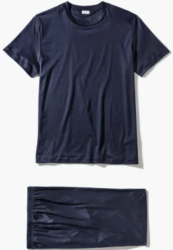 Homme Zimmerli Sea IslandPyjama court - navy
