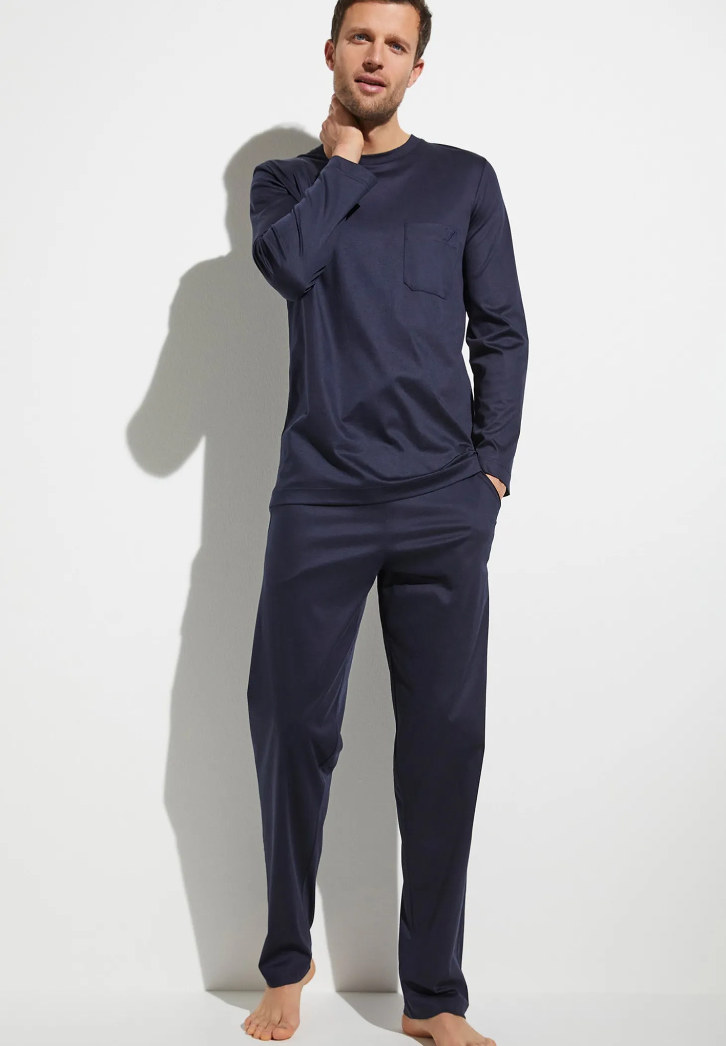 Homme Zimmerli Sea IslandPyjama longues - navy