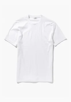 Homme Zimmerli Sea IslandT-Shirt à manches courtes, col rond - blanc